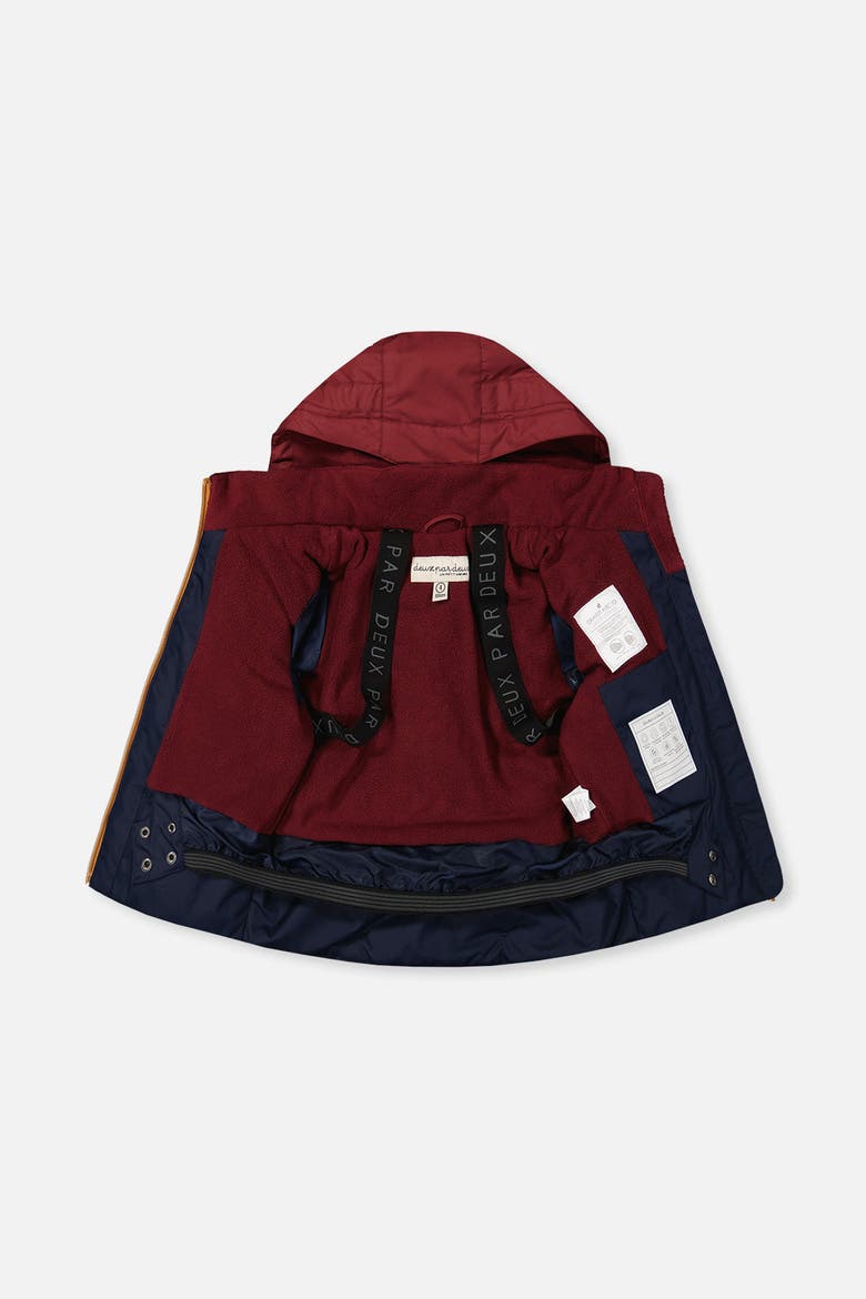 Play Jacket & Pants Fleece Neckwarmer Two Piece Snowsuit, Alternate, color, Navy and Burgundy