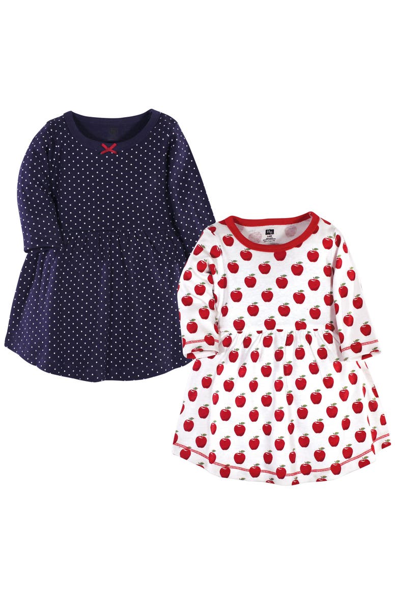 Twin Pack Long-Sleeve Dress Bundle, Main, color, Apple