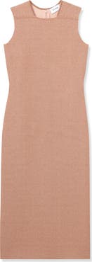 ST. JOHN Metallic Piqué Knit Dress