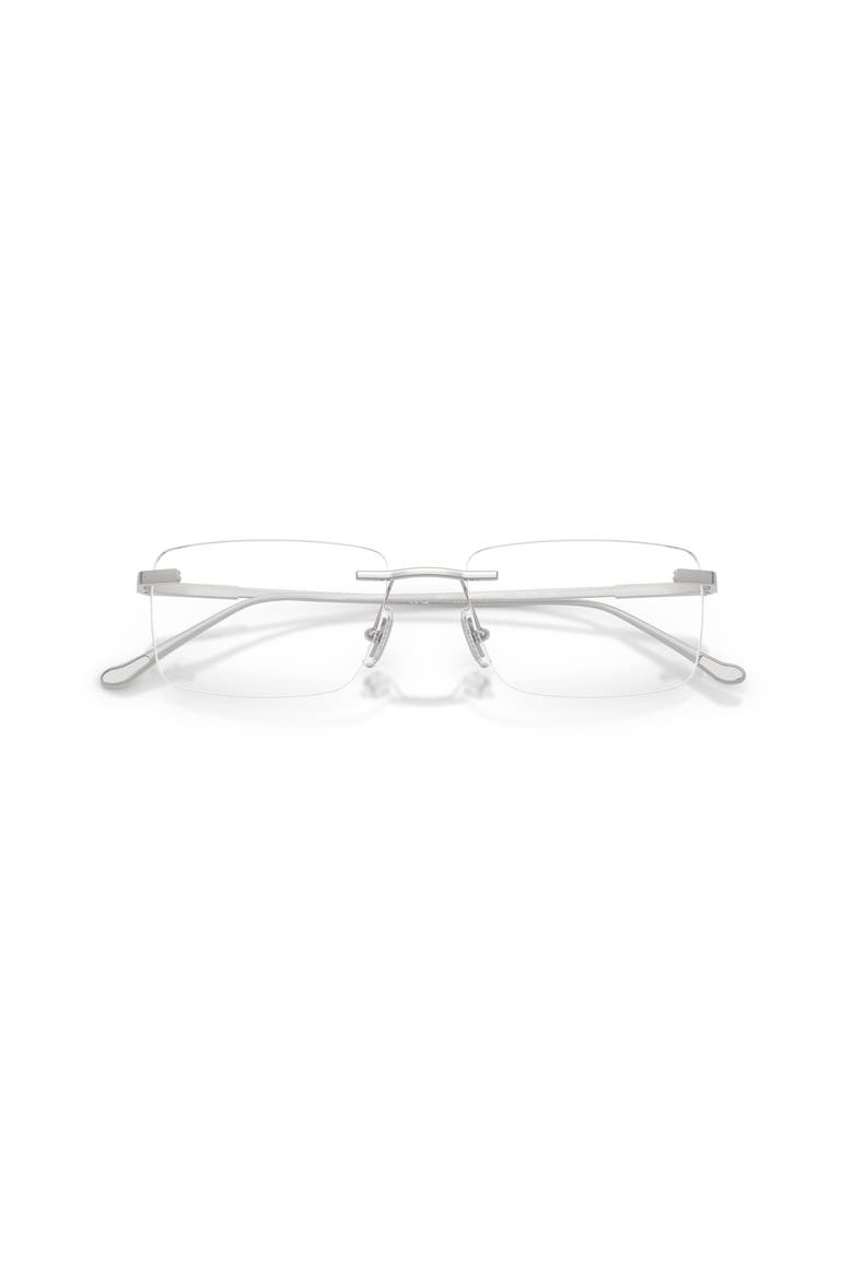 56mm Rectangle optical glasses, Alternate, color, Silver