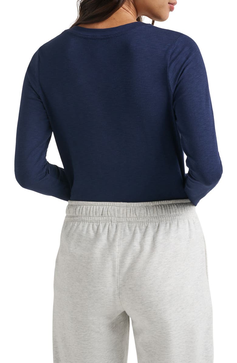 TravisMathew Cloud Stretch Modal & Cotton Henley, Alternate, color, Navy