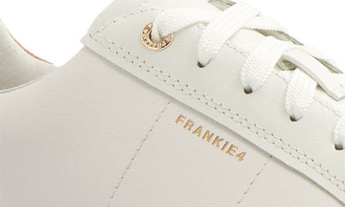 Frankie4 Jackie V Leather Sneaker In White/tan Mix