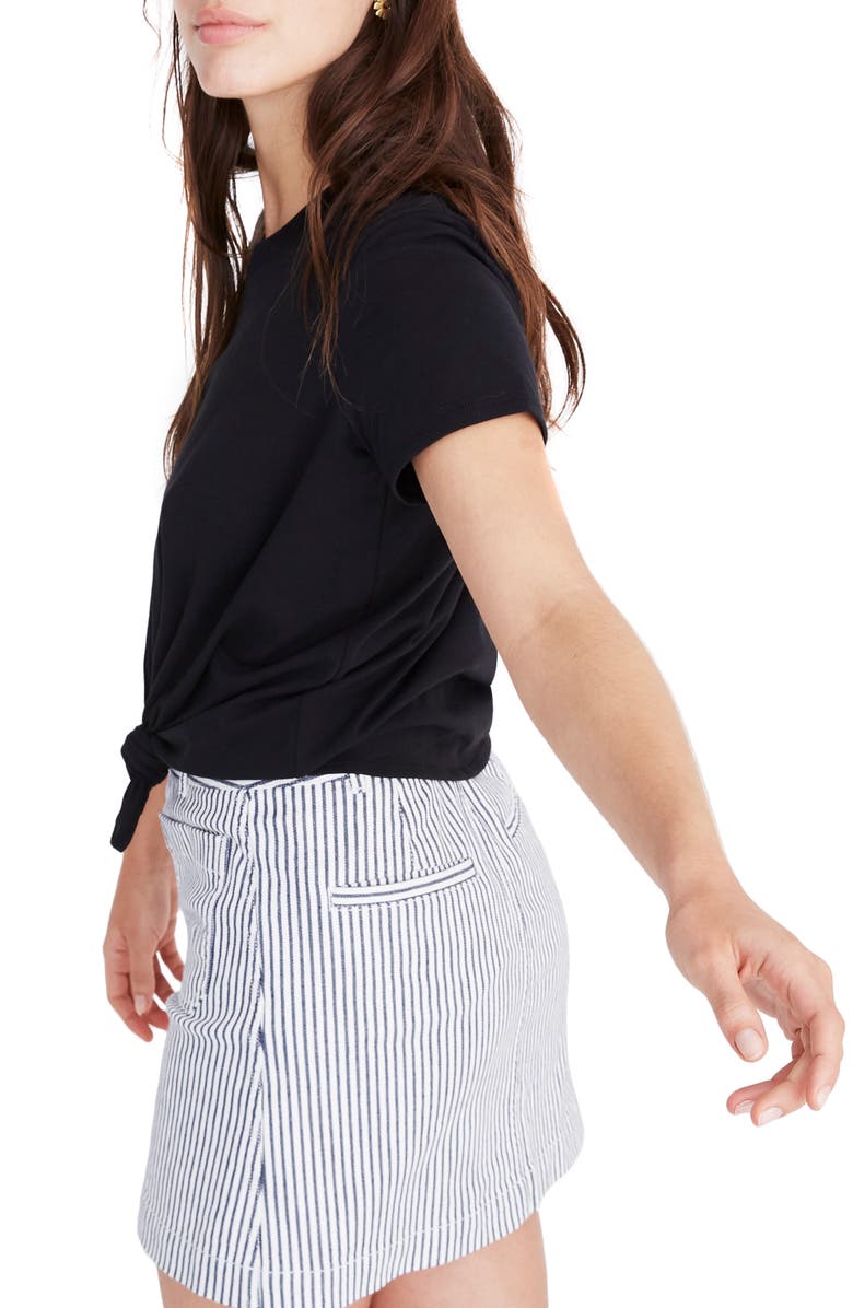 Madewell Knot Front Tee, Alternate, color, 