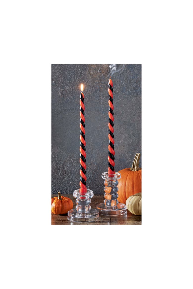 Halloween Twist Taper Candles, Alternate, color, Orange