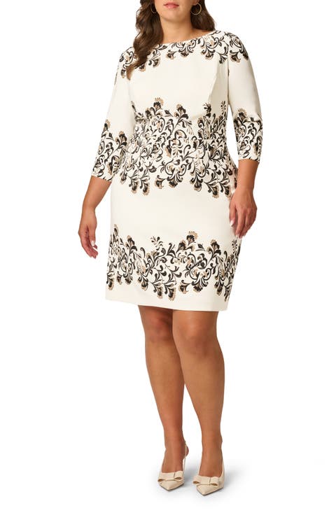 Placement Print Sheath Dress