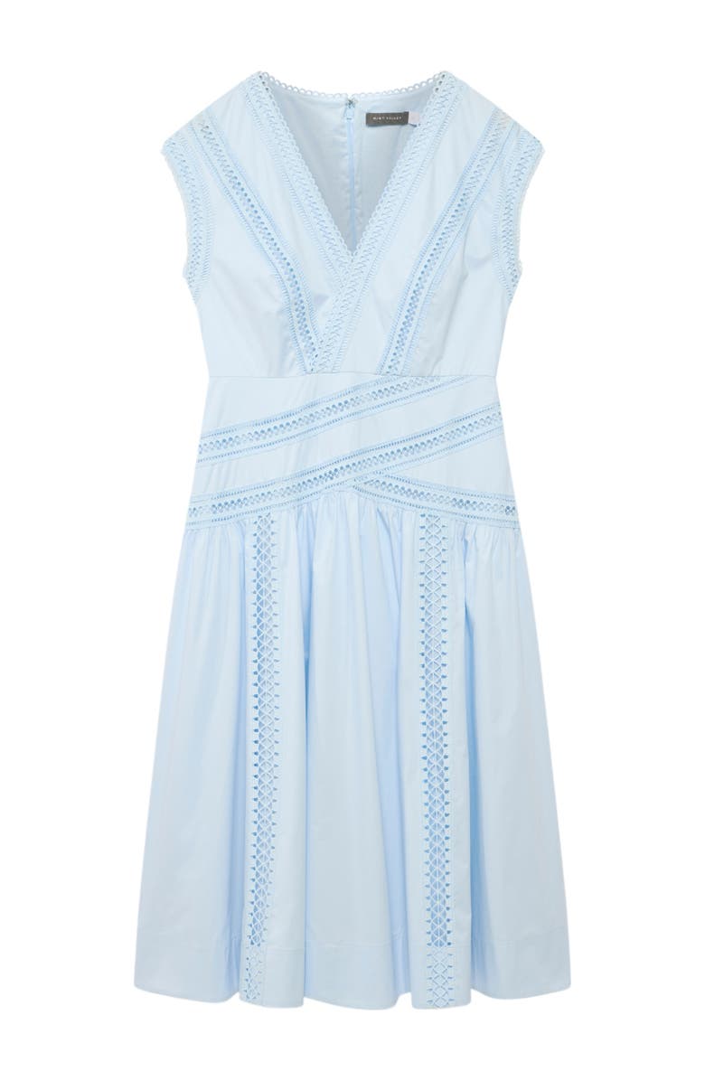 MINT VELVET Trim Detail Extreme Midi Dress, Alternate, color, Blue