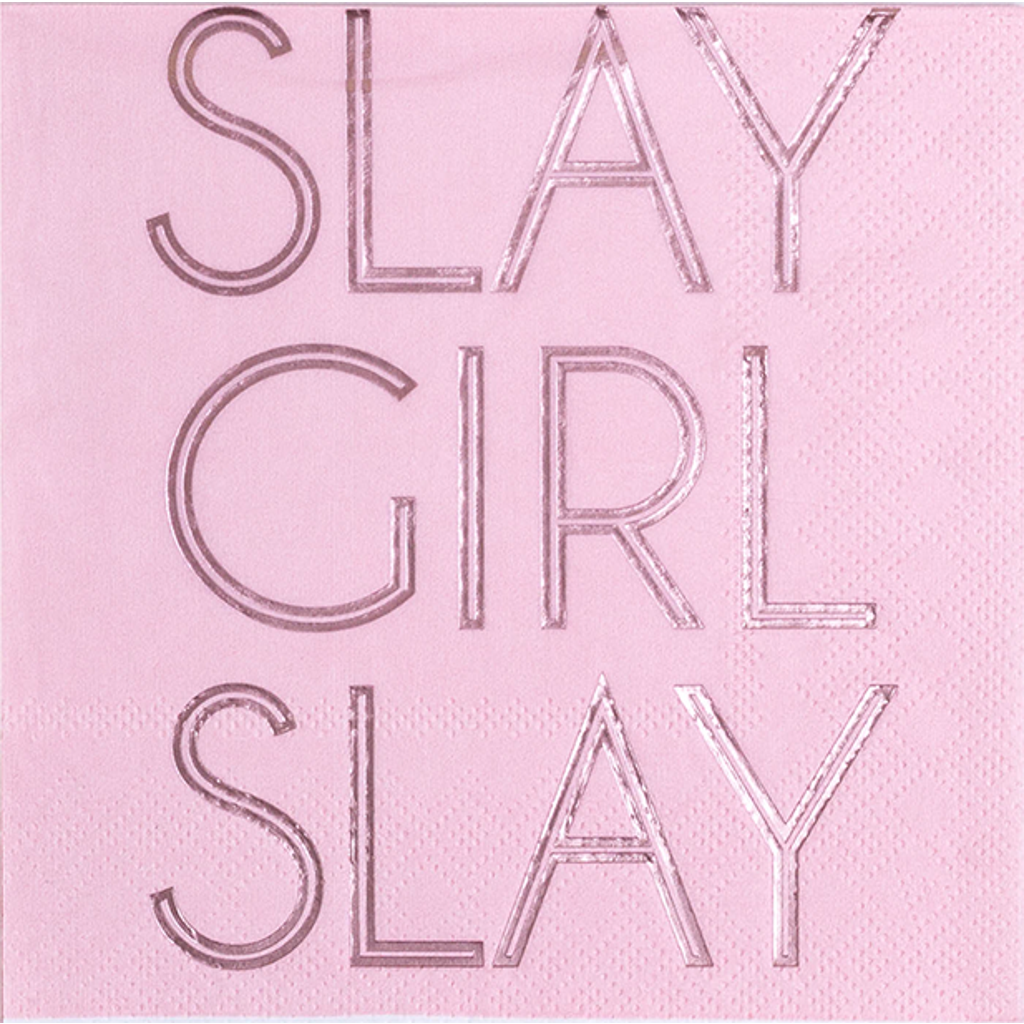 Jollity & Co "slay Girl Slay" Cocktail Napkins In Assorted Pre-pack