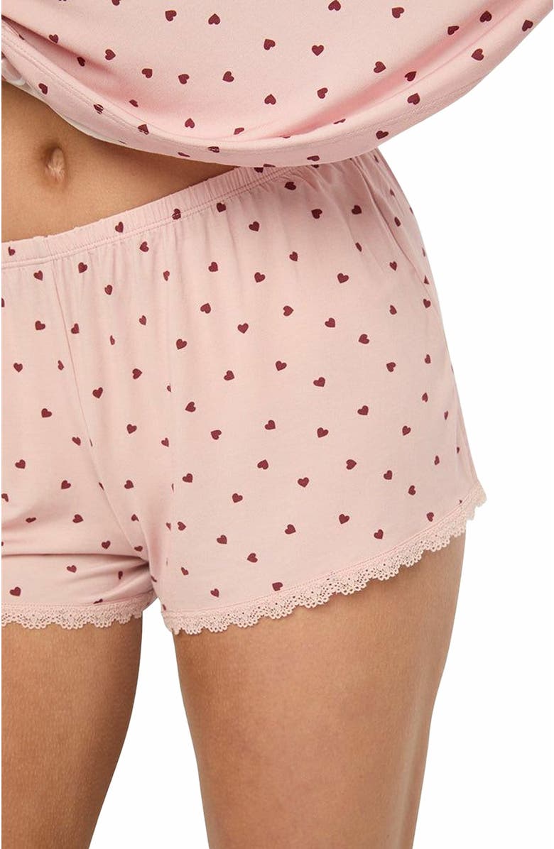 WeWoreWhat Lace Trim Sleep Shorts, Alternate, color, 