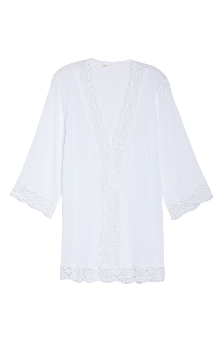 La Blanca Island Fare Cover-Up Tunic, Alternate, color, White