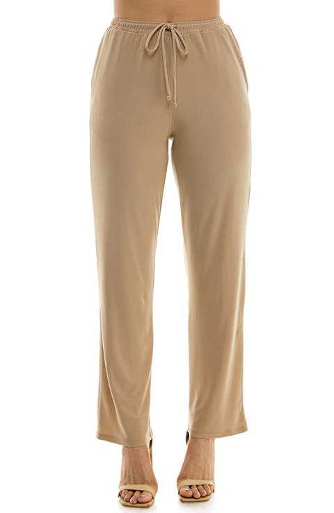 Drawstring Pocket Straight Leg Pants
