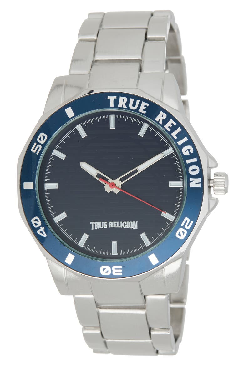 Quartz Bracelet Watch, 43mm, Main, color, SILVER/ BLACK
