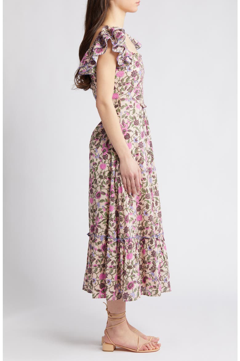Anika Floral Organic Cotton Voile Maxi Dress, Alternate, color, KAIA PRINT