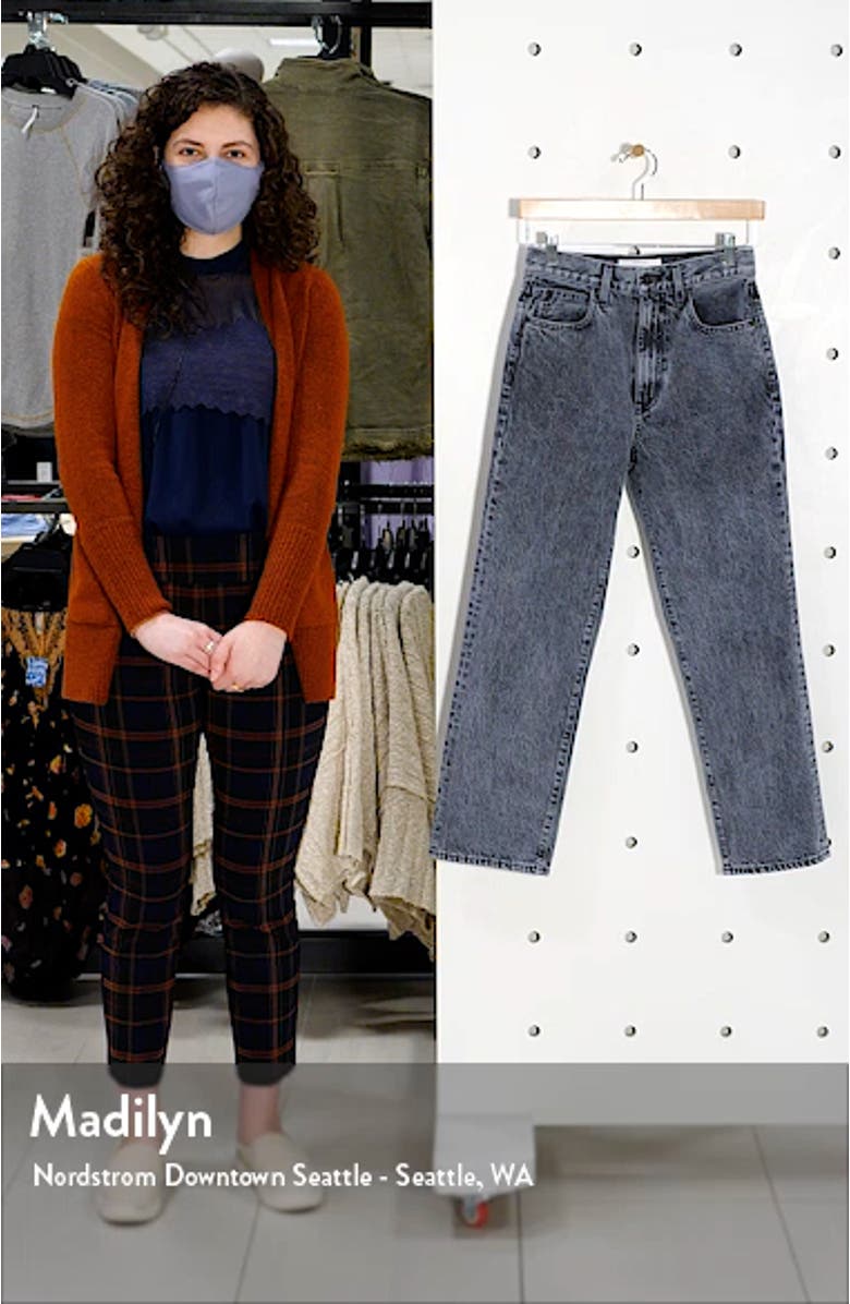 London High Waist Crop Straight Leg Jeans, sales video thumbnail