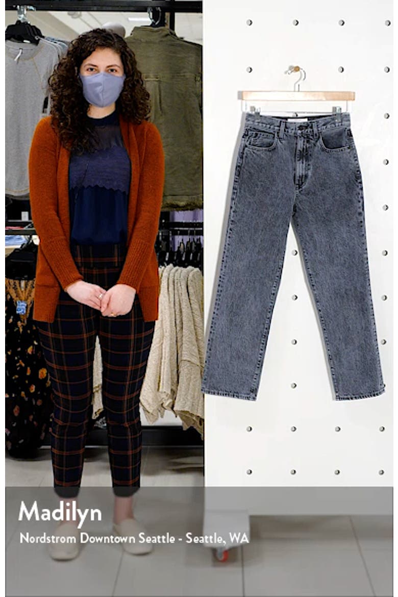 London High Waist Crop Straight Leg Jeans video