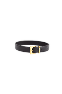 Esthera Cube Buckle Goldtone 35mm Leather Belt