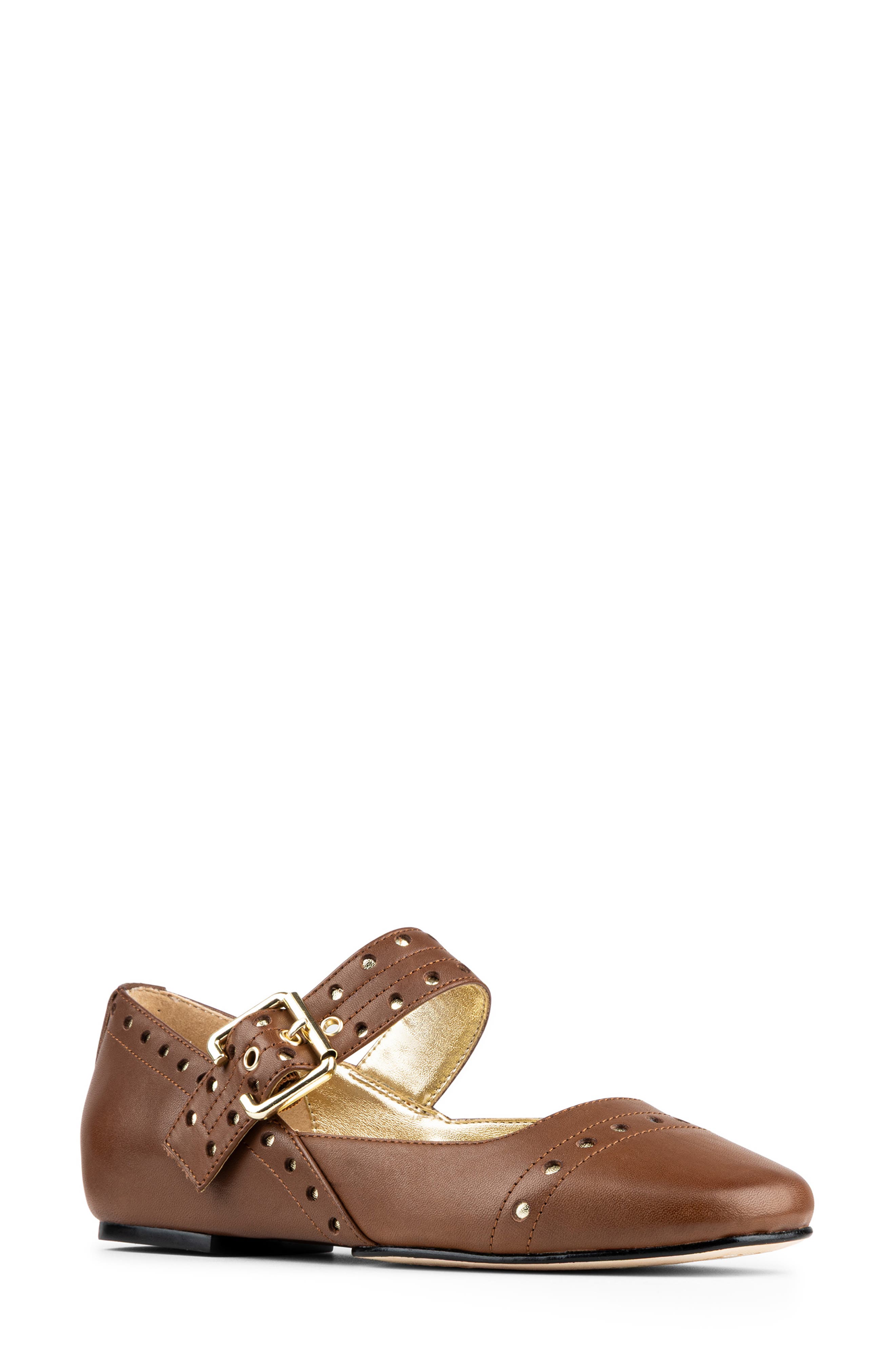 Donald Pliner Liane Mary Jane Flat, Main, color, Cognac