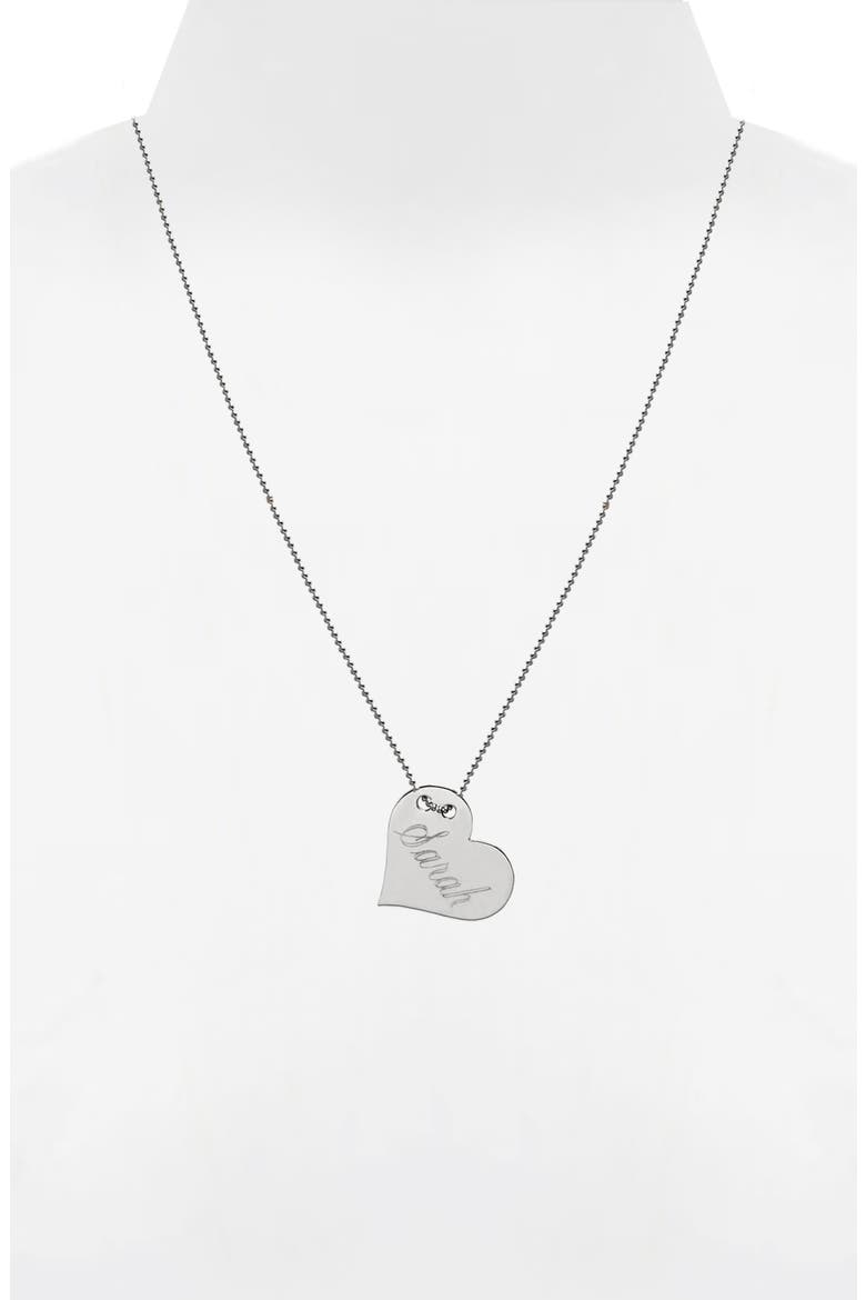 Personalized Heart Pendant Necklace, Alternate, color, STERLING SILVER