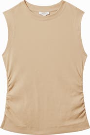 Reiss Trudy Ruched Rib Tank