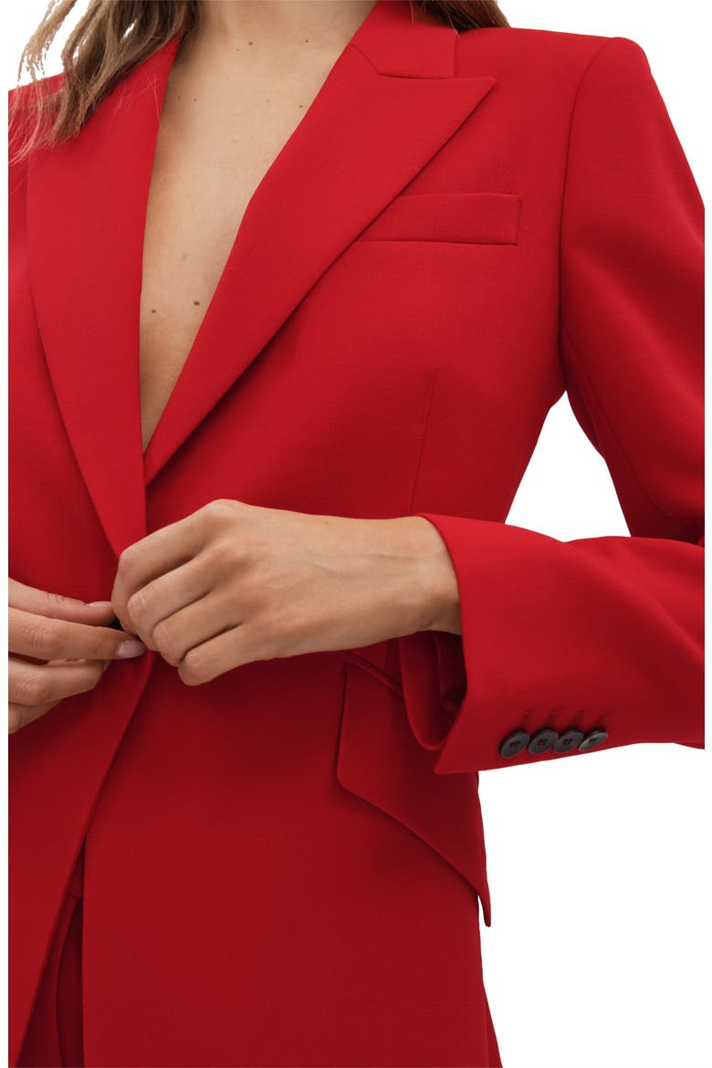 Millie Peaked Lapel Blazer, Alternate, color, RED