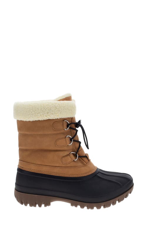 Chooka Cold Weather Faux Shearling Lined Snow Boot In Brown