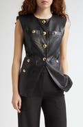 Veronica Beard Tamara Leather Vest