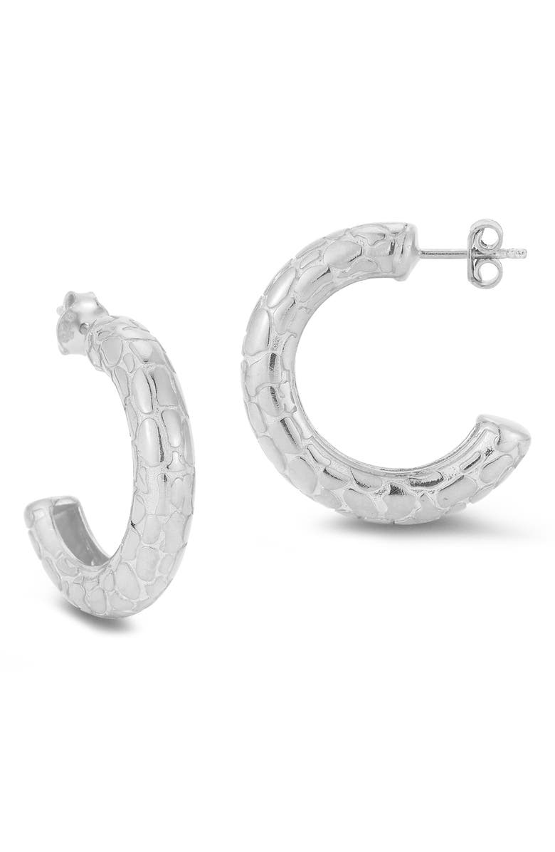 CHLOE AND MADISON Pebble Hoop Earrings, Main, color, 