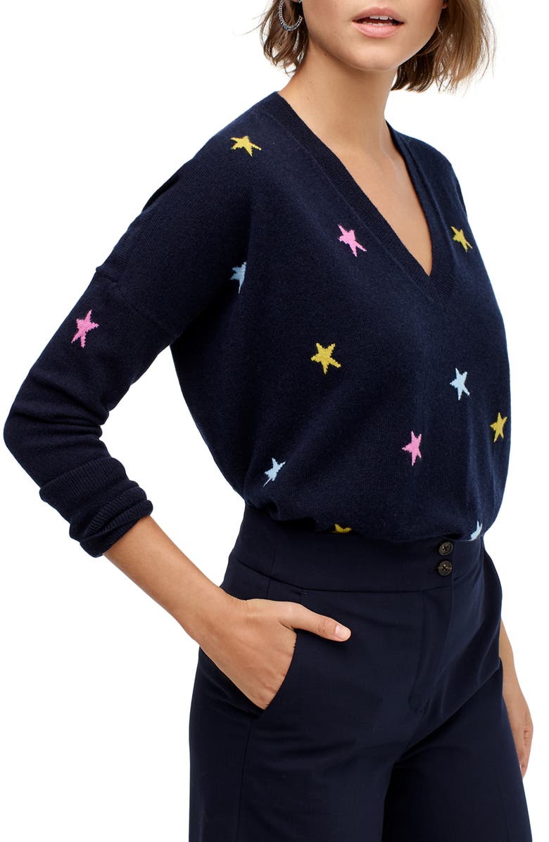 J.Crew Everyday Cashmere V-Neck Sweater, Alternate, color, 