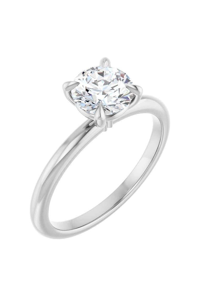 1 CT Lab-Grown Round Diamond Solitaire Ring in 14K Gold, Alternate, color, White