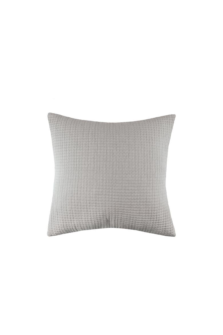 Lida Ash 100% Cotton Euro Sham 26" x 26", Main, color, Gray