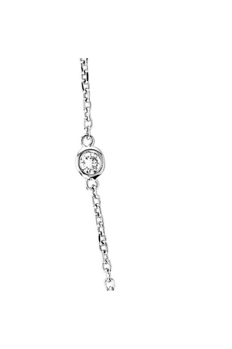 Lab Diamonds By The Yard Station Necklace 14k, Alternate, color, White Gold