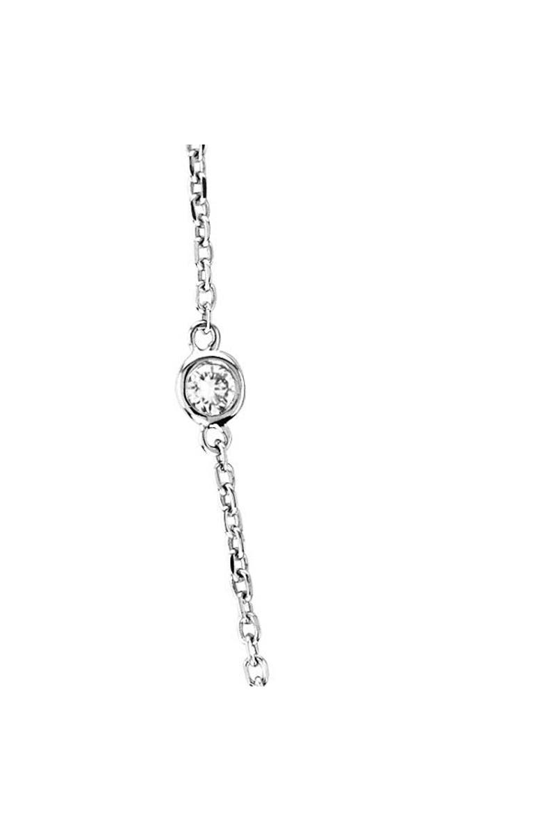 ALLUREZ Natural Diamond Station Necklace Bezel-Set 14k, Alternate, color, White Gold