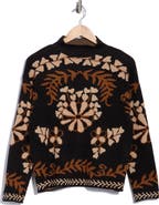 T Tahari Jacquard Mock Neck Sweater