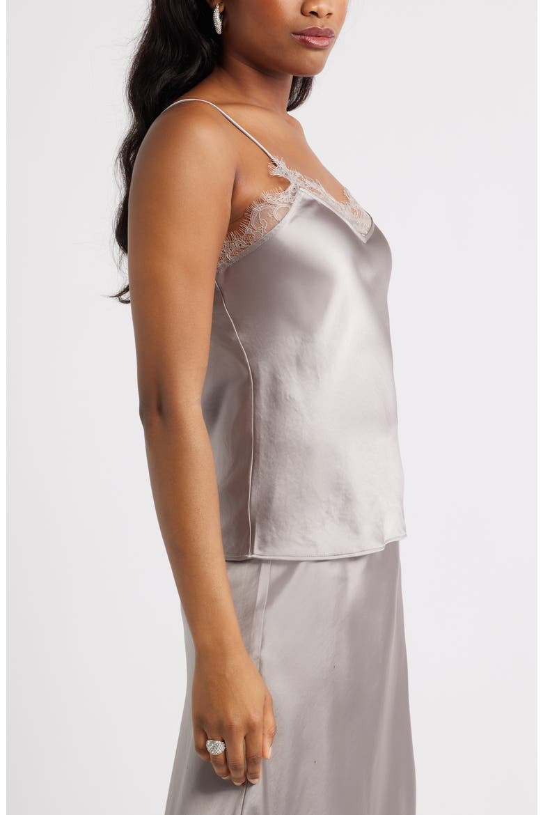 Lace Trim Cami, Alternate, color, GREY SATELLITE