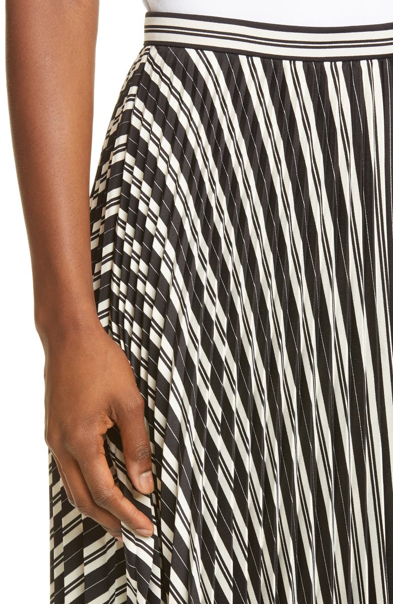 Club Monaco Annina Pleated Satin Skirt, Alternate, color, 