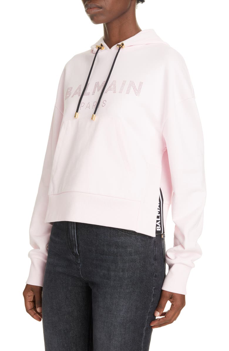 Balmain Logo Hoodie, Alternate, color,