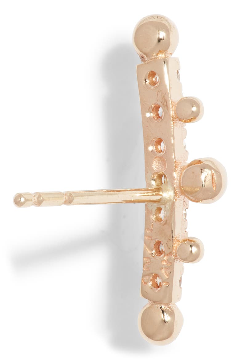 Dew Drop Marine Single Diamond Ear Crawler, Alternate, color, GOLD/ DIAMOND/ RIGHT