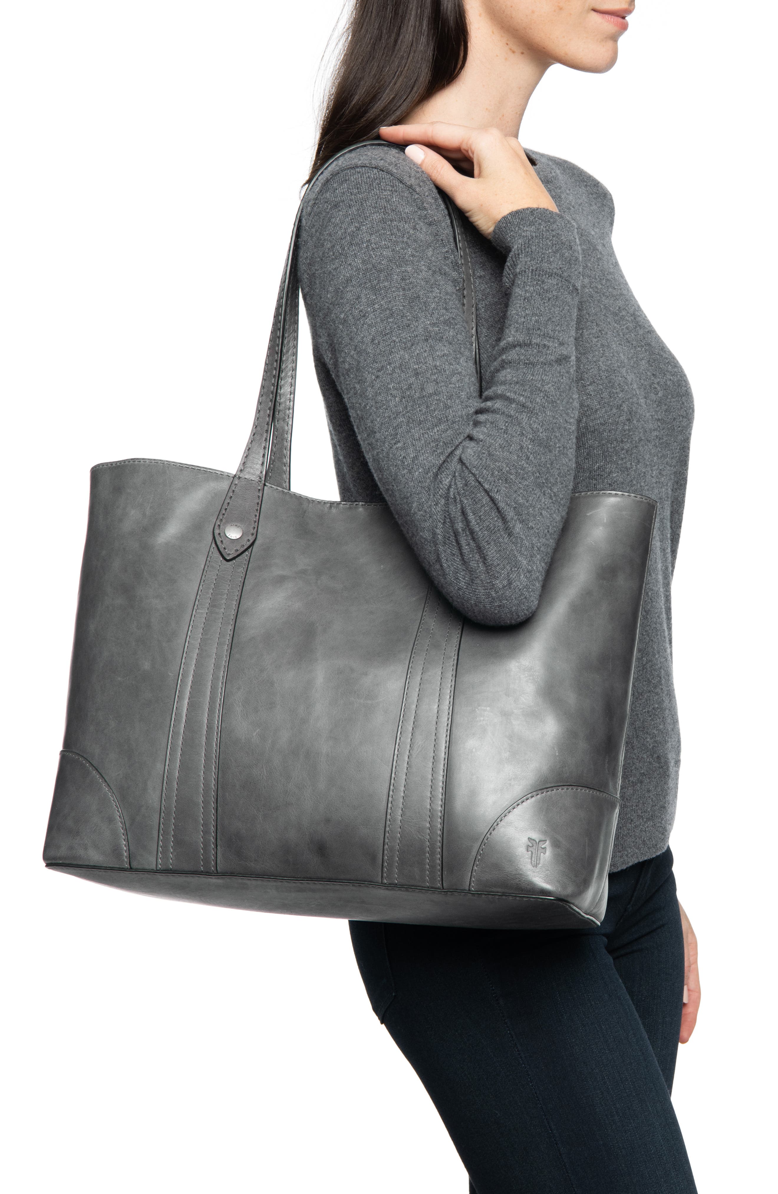 Frye Melissa Leather Shopper, Alternate, color, 
