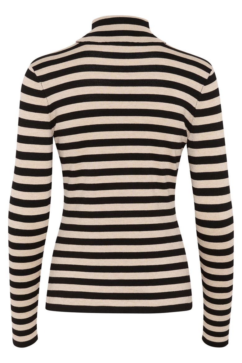 KAlizza Rollneck Slim Fit Pullover, Alternate, color, Feather Grey Mel./Black