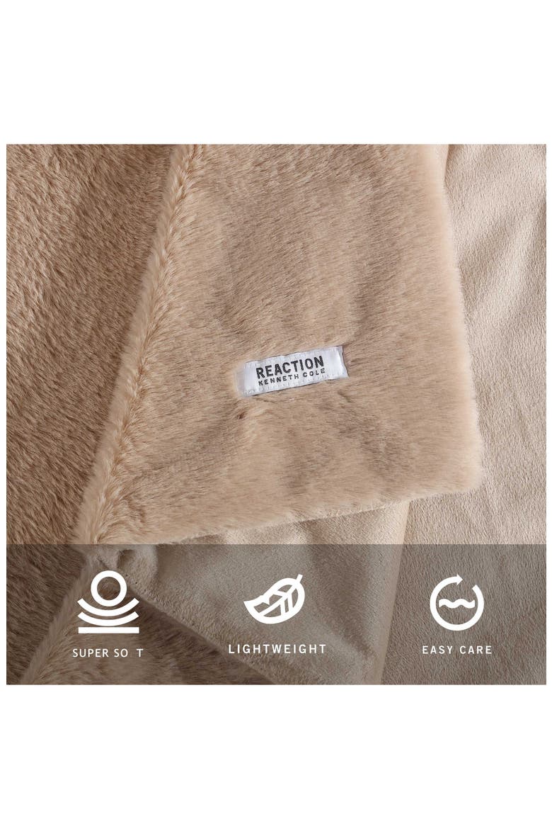 Faux Fur Throw Blanket, Alternate, color, BEIGE