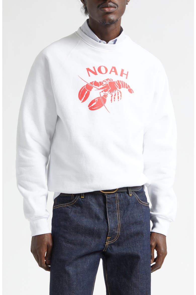 Coastal Crewneck Graphic Sweatshirt, Main, color, WHITE