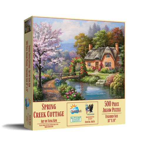 Spring Creek Cottage 500 piece Jigsaw Puzzle for Adults