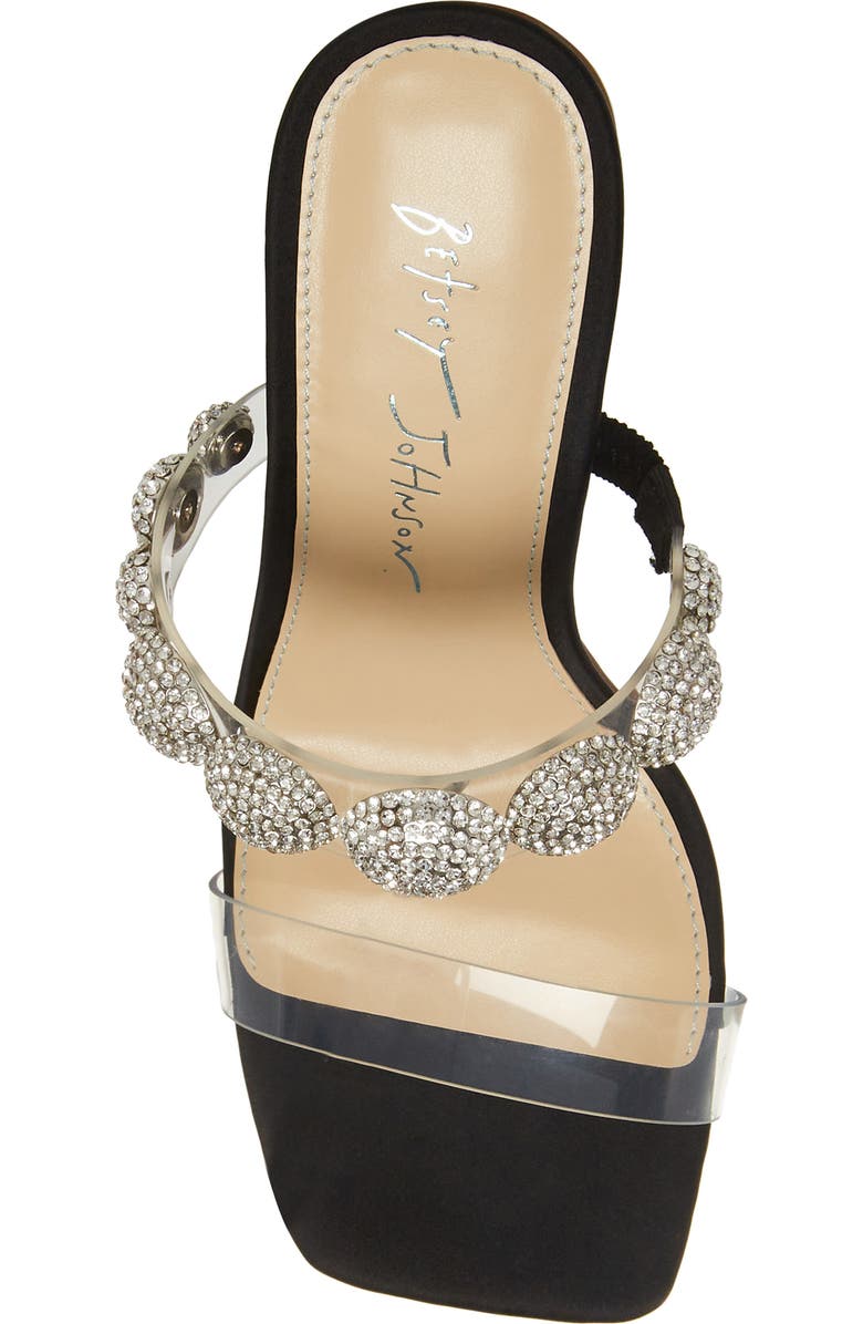 Betsey Johnson Troy Crystal Wedge Sandal, Alternate, color,