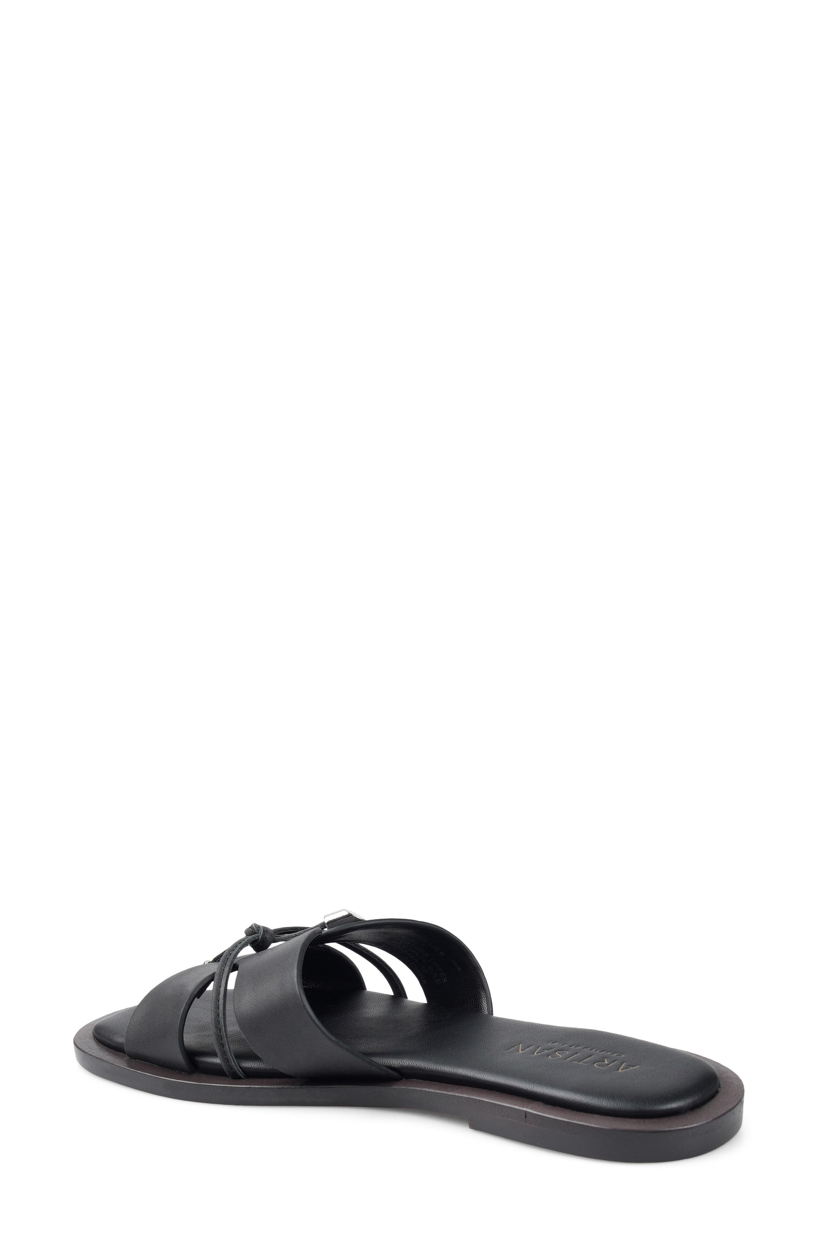 Beck Leather Slide Sandal, Alternate, color, BLACK LEATHER