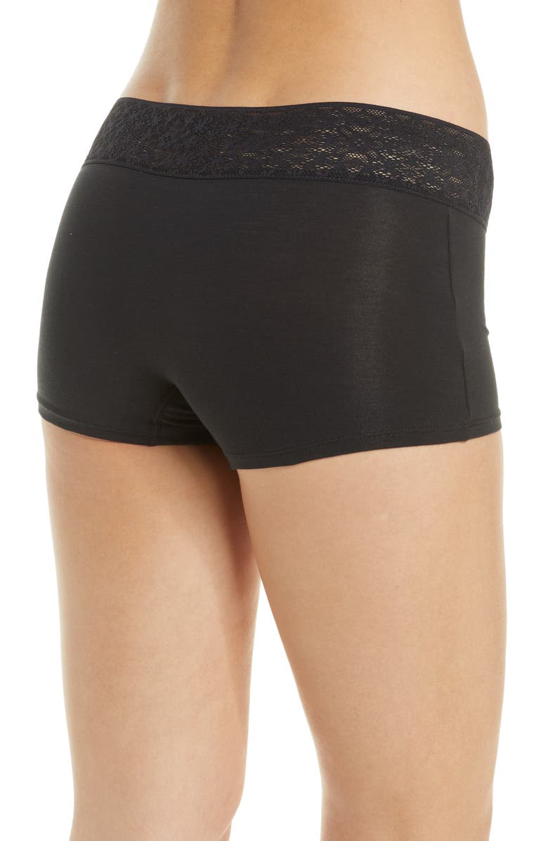 Tommy John Cool Cotton Lace Boyshorts, Alternate, color, 