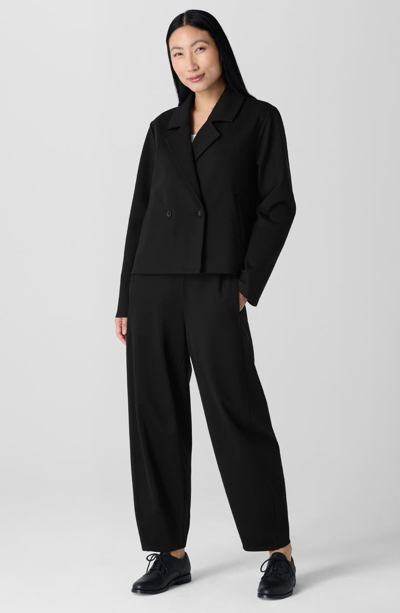 Eileen Fisher Double Breasted Notch Collar Short Blazer, Alternate, color,