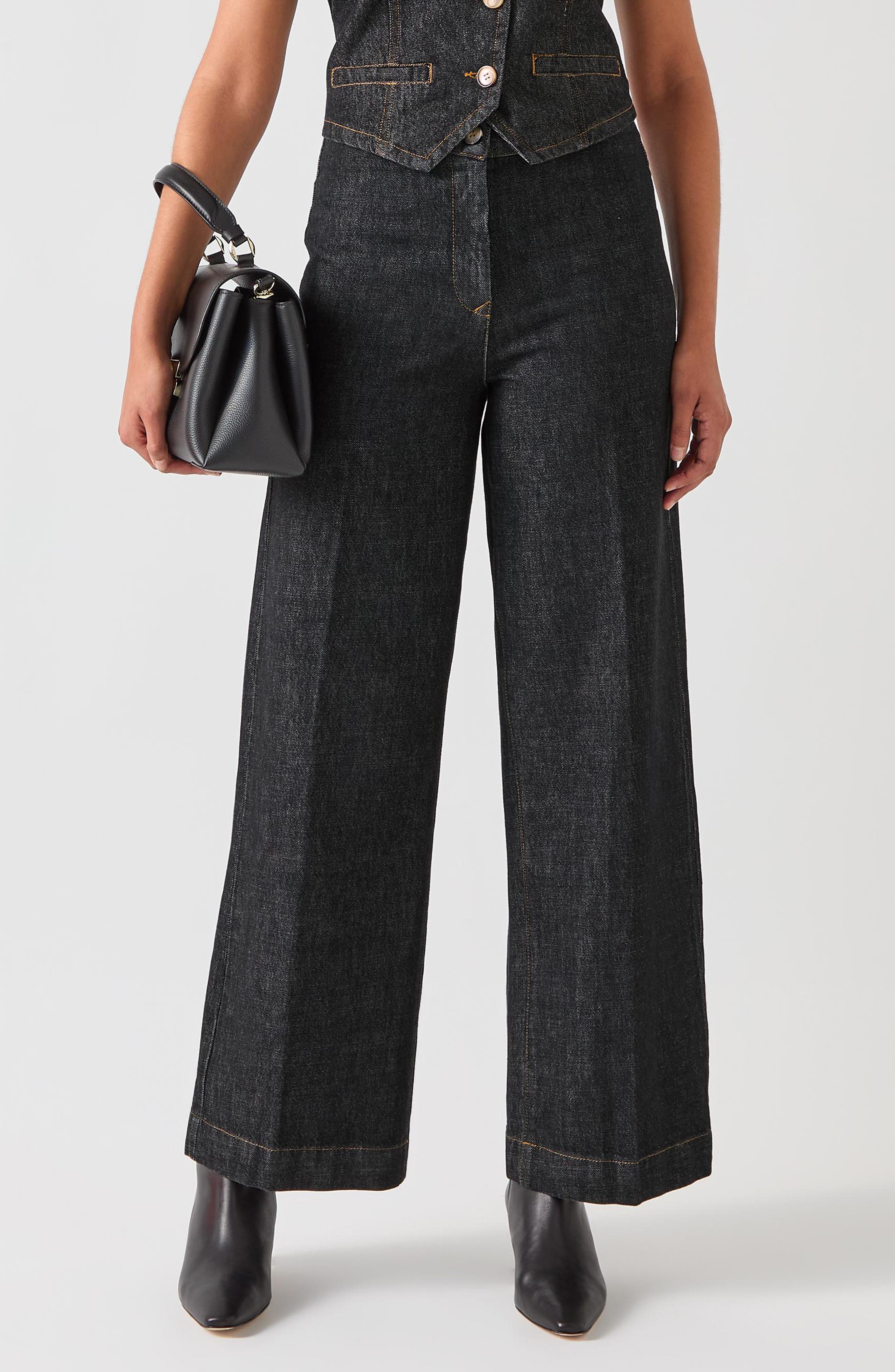 LK Bennett Ami Wide Leg Trouser Jeans