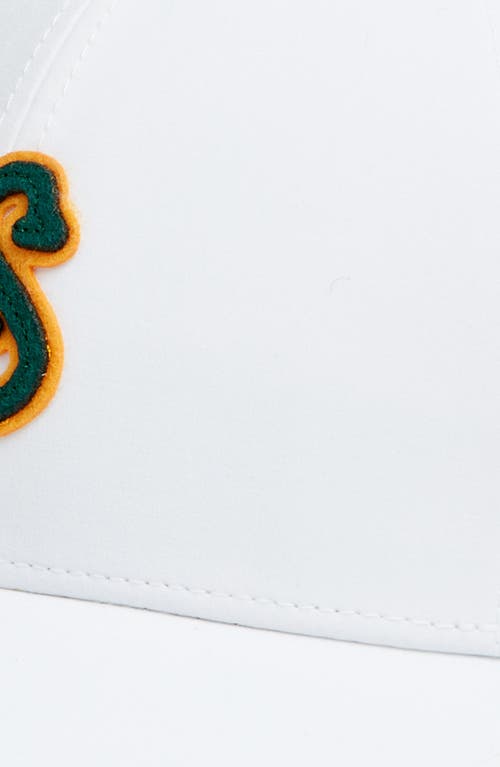Swannies Zach Snapback Baseball Cap In White
