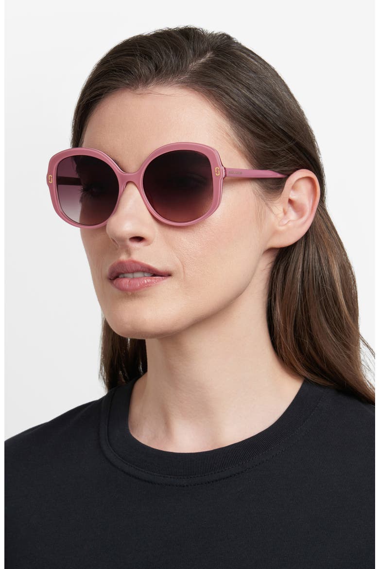 56mm Gradient Round Sunglasses, Alternate, color, 035J-HA
