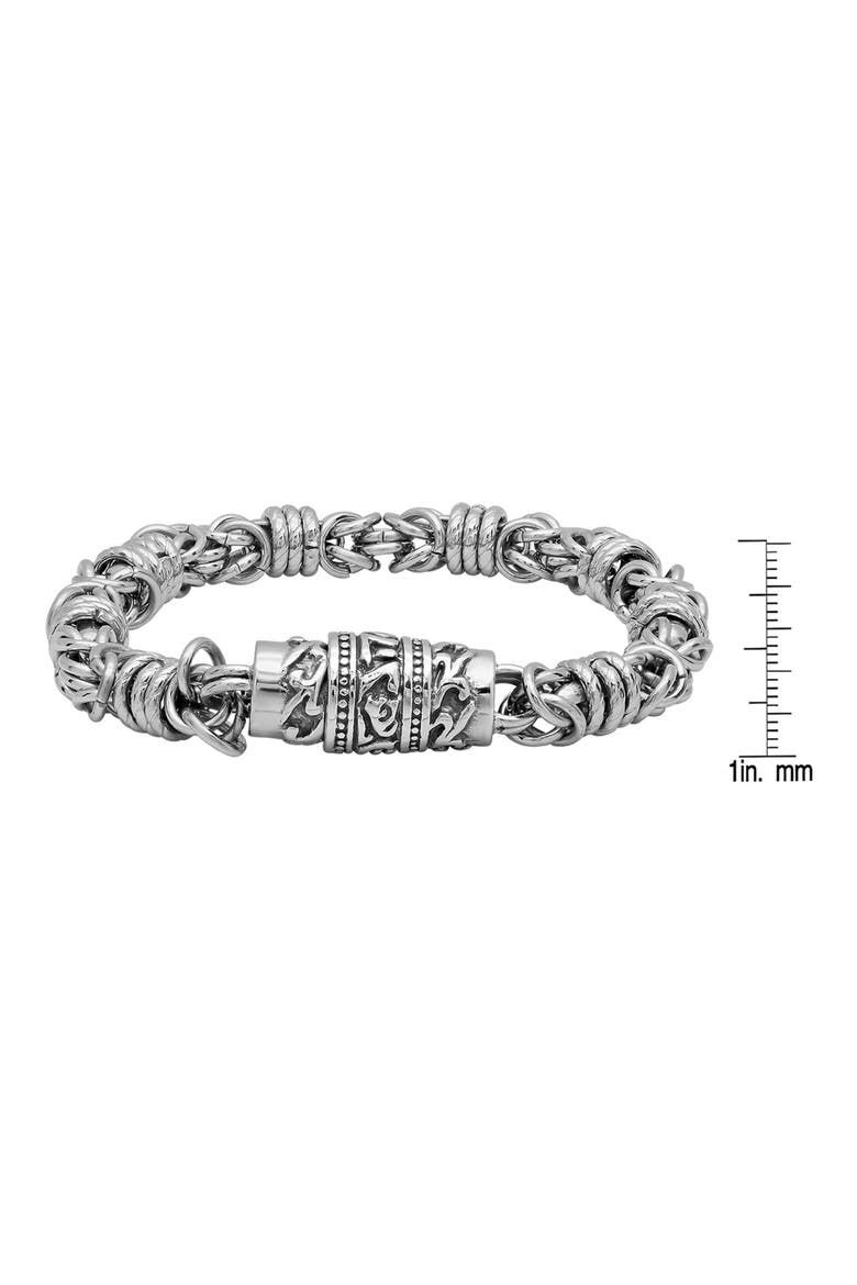 Men's Cluster Chain Bracelet, Alternate, color, SILVER
