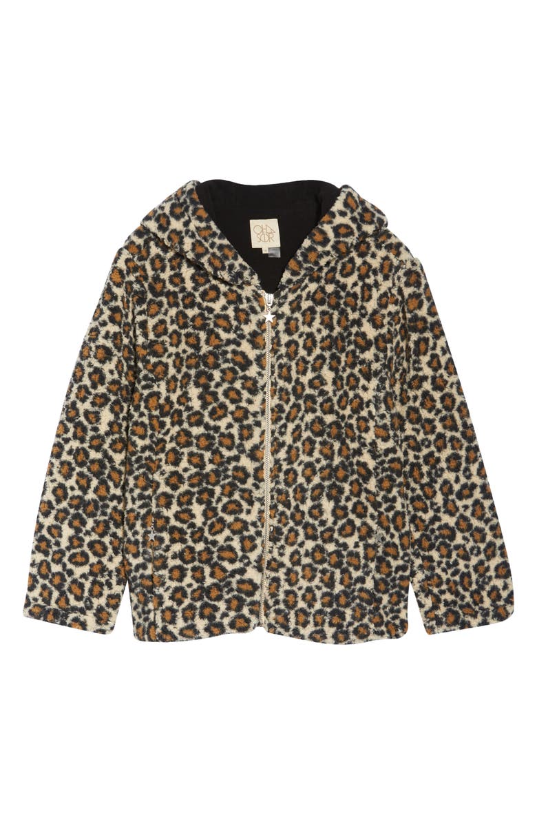 Chaser Cozy Leopard Zip Hoodie, Alternate, color, 